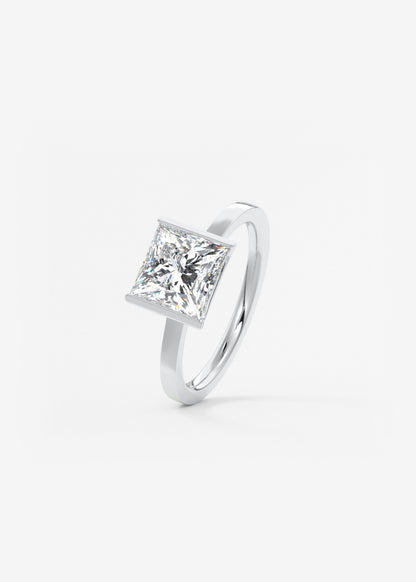 Oval Solitaire With Raised Basket Gallery Lab Grown Diamond Engagement Ring