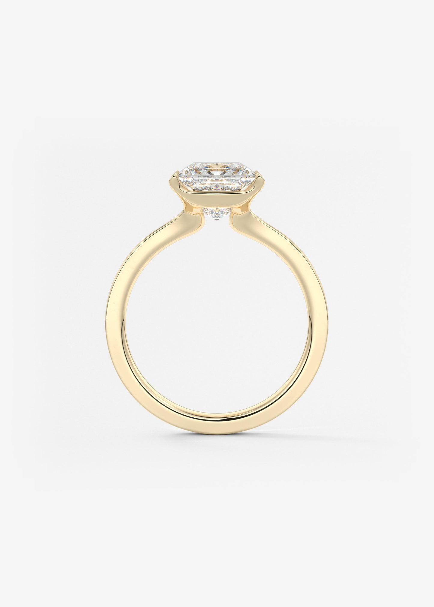 Oval Solitaire With Raised Basket Gallery Lab Grown Diamond Engagement Ring
