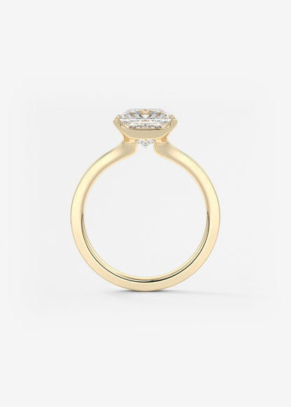 Oval Solitaire With Raised Basket Gallery Lab Grown Diamond Engagement Ring
