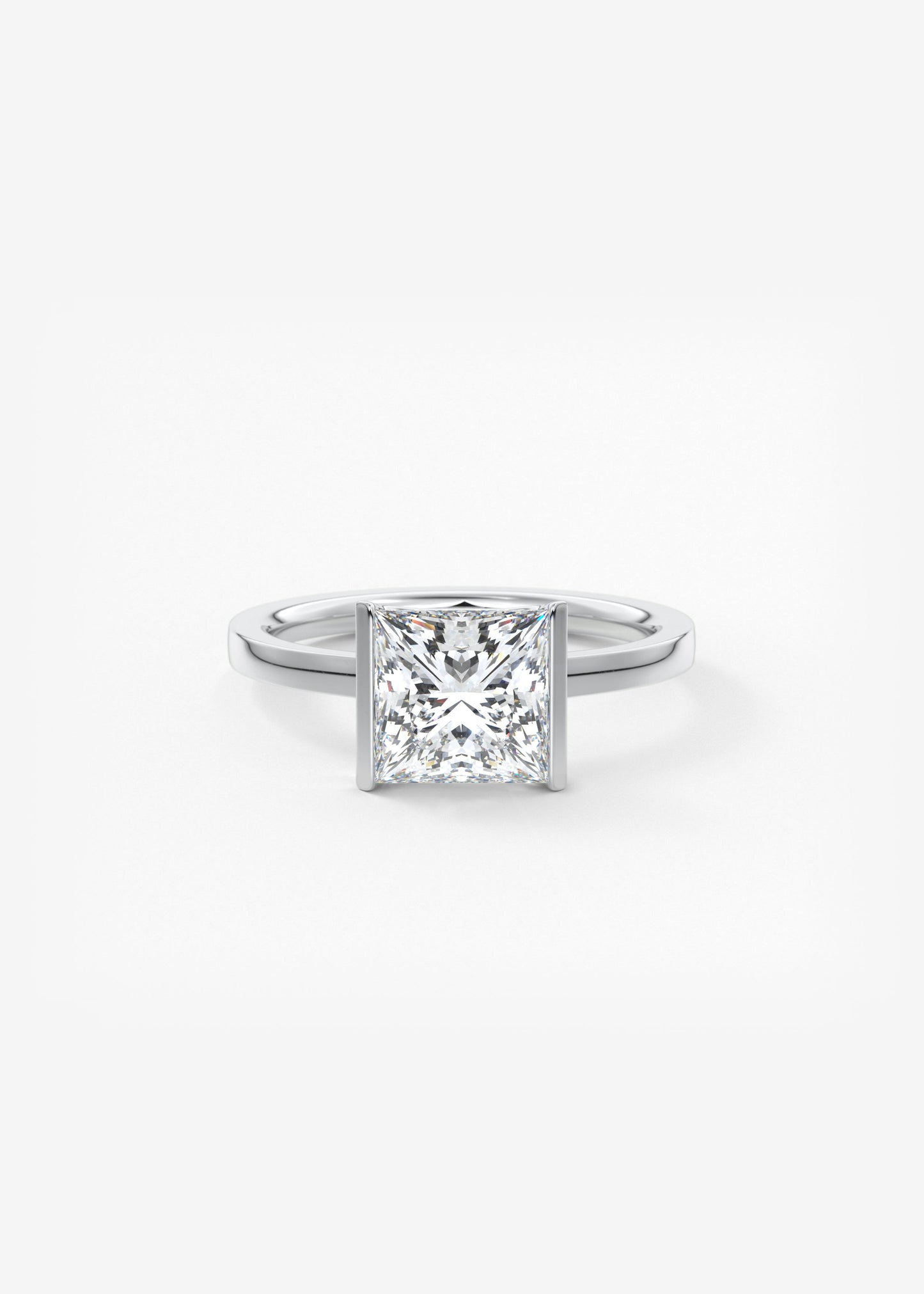 Oval Solitaire With Raised Basket Gallery Lab Grown Diamond Engagement Ring