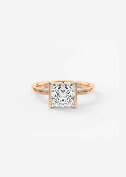 Oval Solitaire With Raised Basket Gallery Lab Grown Diamond Engagement Ring
