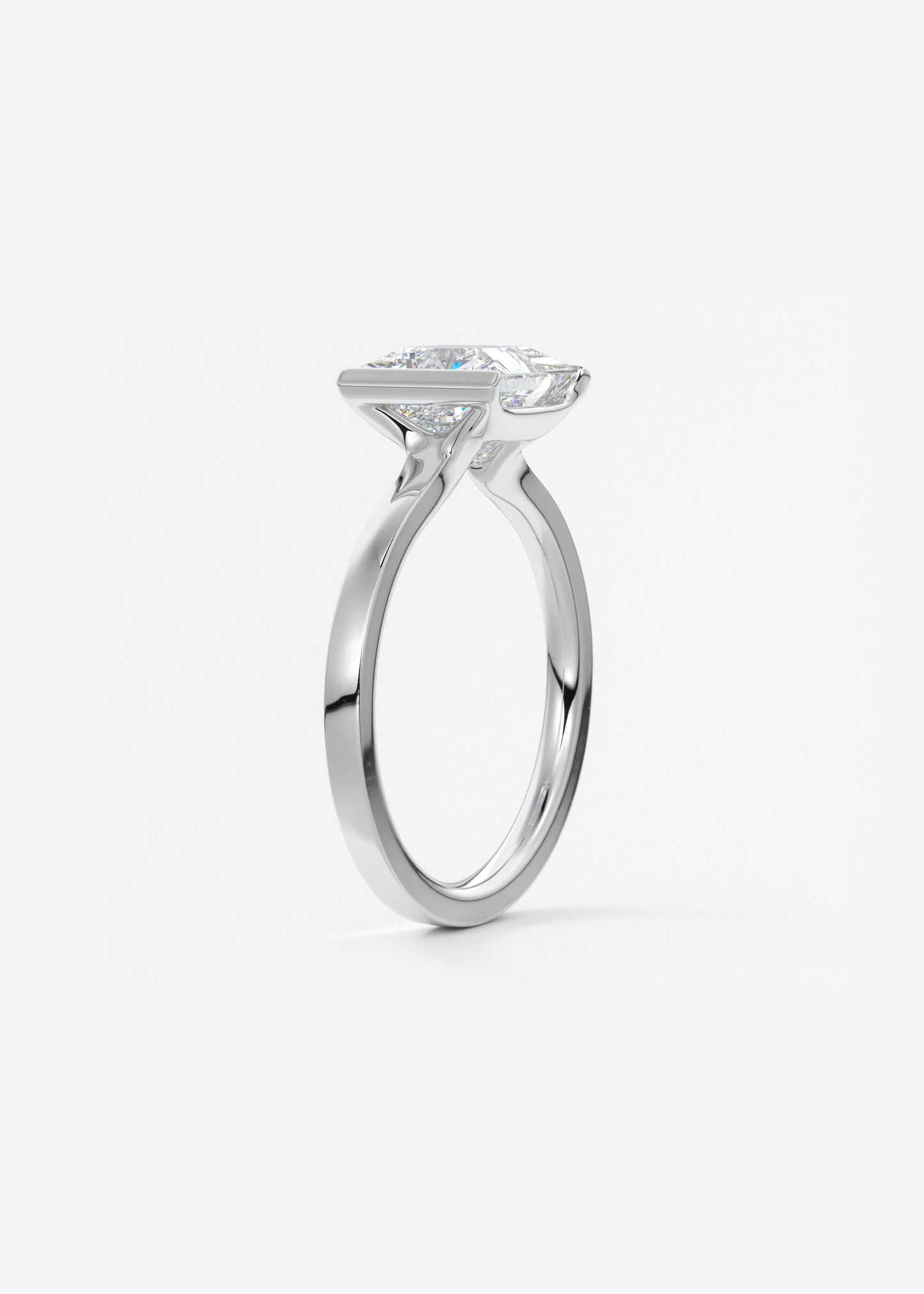 Oval Solitaire With Raised Basket Gallery Lab Grown Diamond Engagement Ring