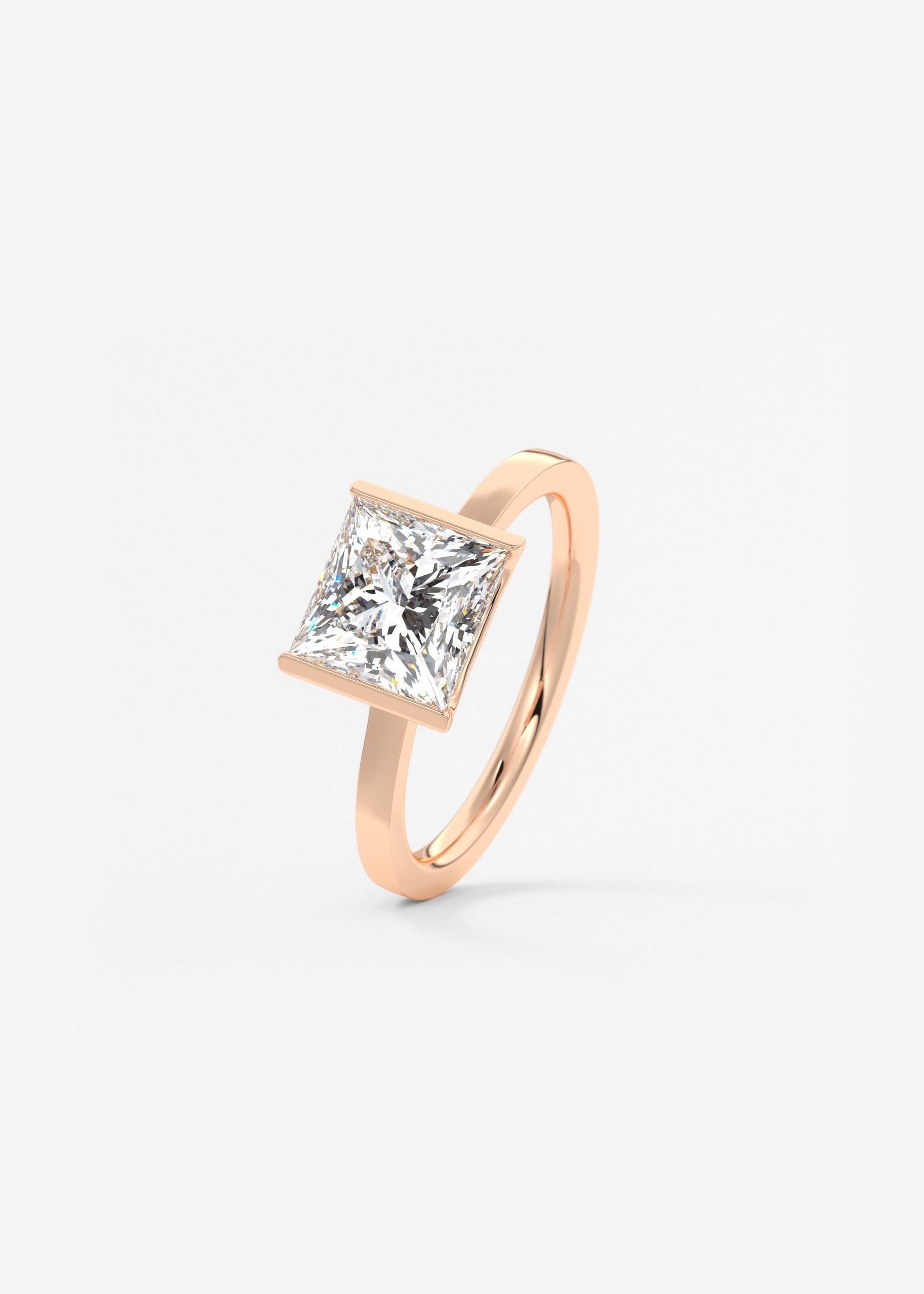 Oval Solitaire With Raised Basket Gallery Lab Grown Diamond Engagement Ring