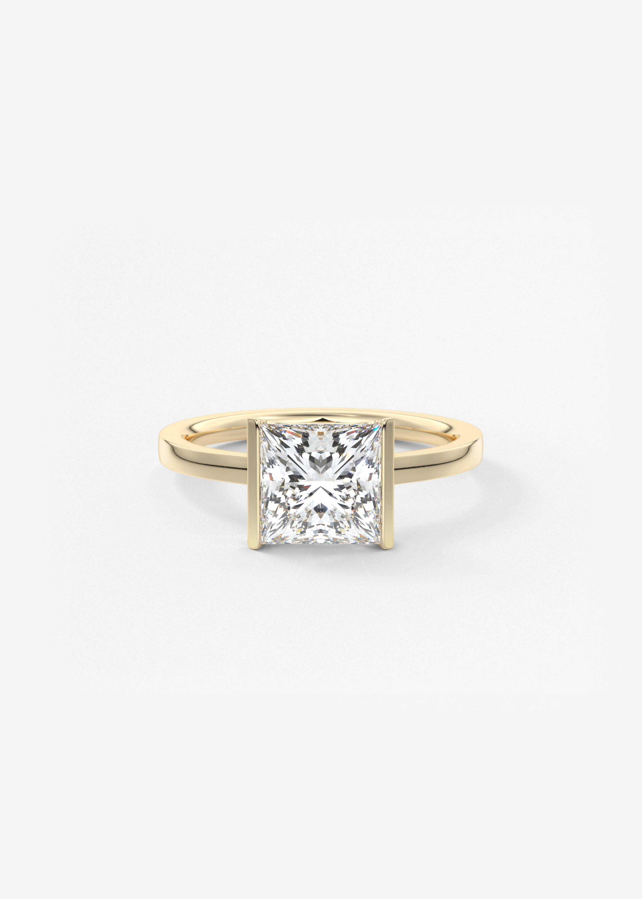 Oval Solitaire With Raised Basket Gallery Lab Grown Diamond Engagement Ring
