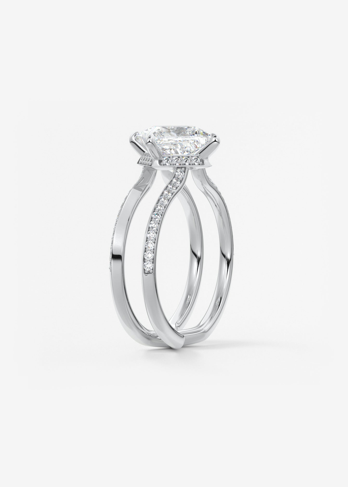 Oval Solitaire With Raised Basket Gallery Lab Grown Diamond Engagement Ring