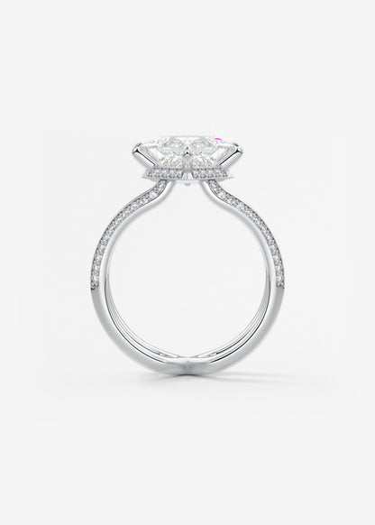 Oval Solitaire With Raised Basket Gallery Lab Grown Diamond Engagement Ring