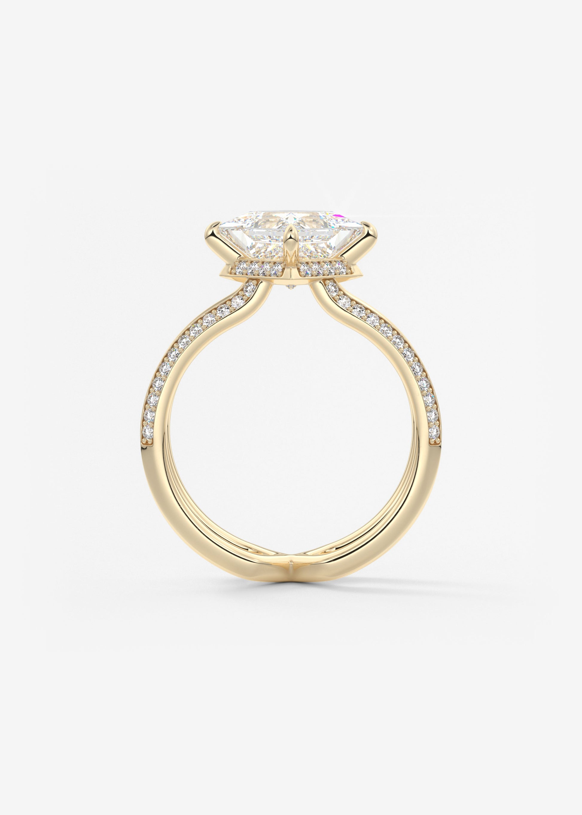 Oval Solitaire With Raised Basket Gallery Lab Grown Diamond Engagement Ring