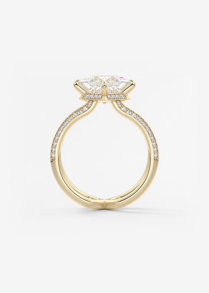 Oval Solitaire With Raised Basket Gallery Lab Grown Diamond Engagement Ring