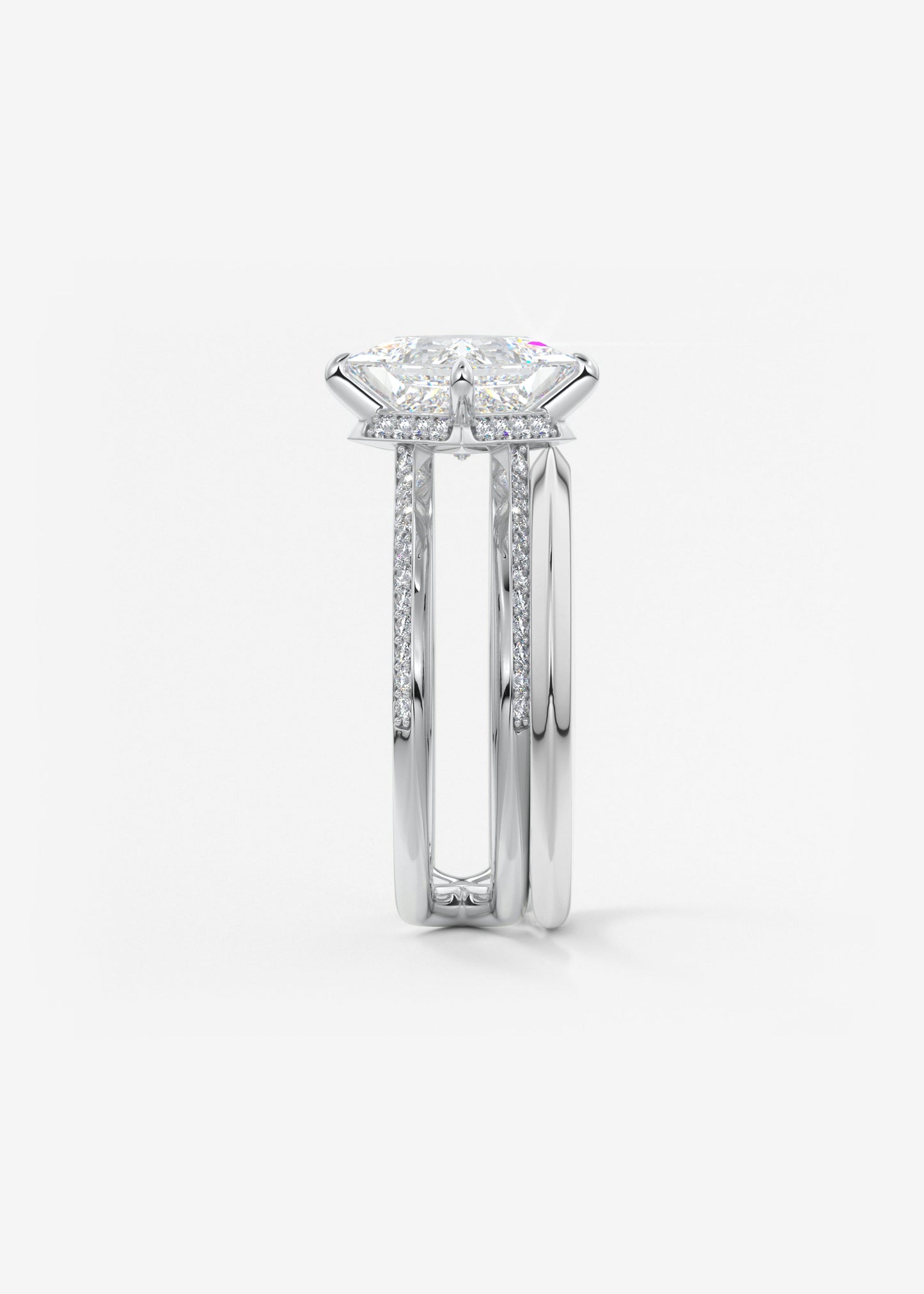 Oval Solitaire With Raised Basket Gallery Lab Grown Diamond Engagement Ring