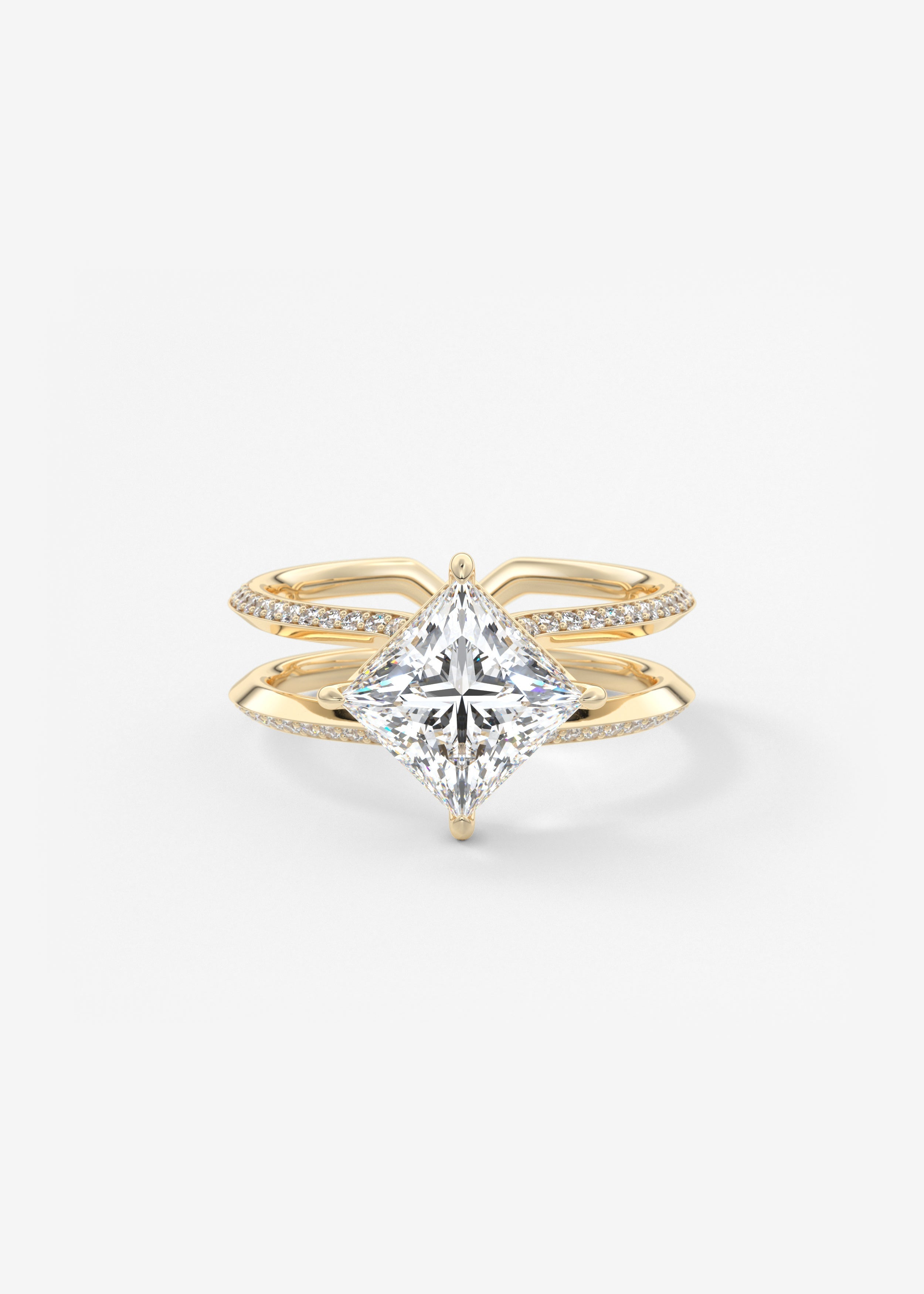 Oval Solitaire With Raised Basket Gallery Lab Grown Diamond Engagement Ring