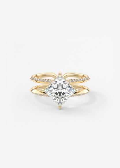 Oval Solitaire With Raised Basket Gallery Lab Grown Diamond Engagement Ring