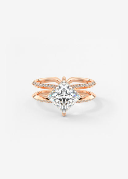 Oval Solitaire With Raised Basket Gallery Lab Grown Diamond Engagement Ring