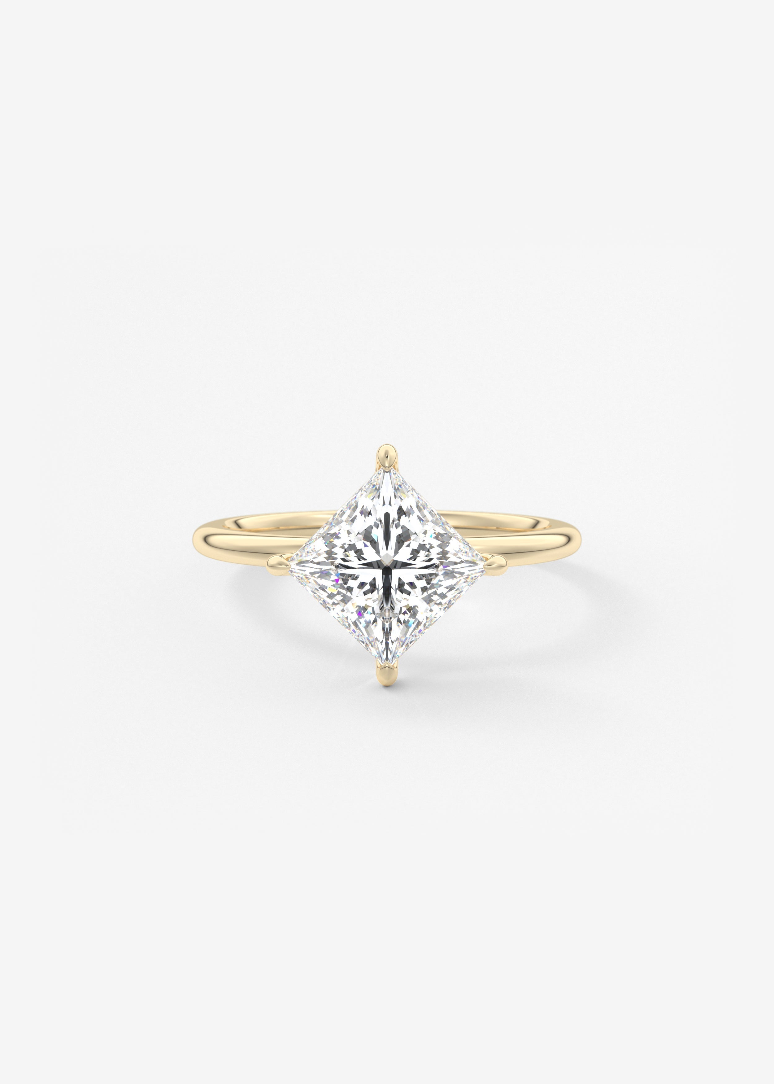 Oval Solitaire With Raised Basket Gallery Lab Grown Diamond Engagement Ring
