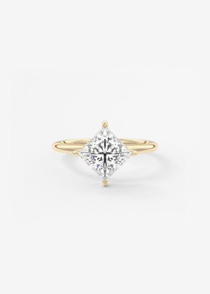 Oval Solitaire With Raised Basket Gallery Lab Grown Diamond Engagement Ring