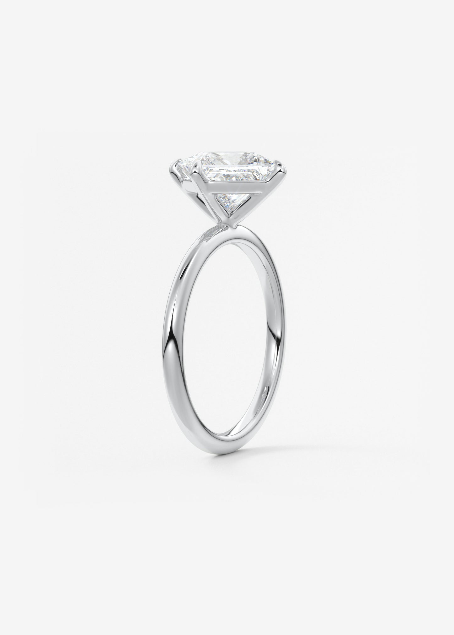 Oval Solitaire With Raised Basket Gallery Lab Grown Diamond Engagement Ring