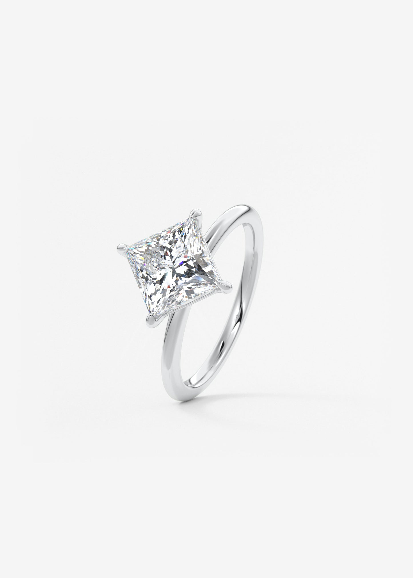 Oval Solitaire With Raised Basket Gallery Lab Grown Diamond Engagement Ring