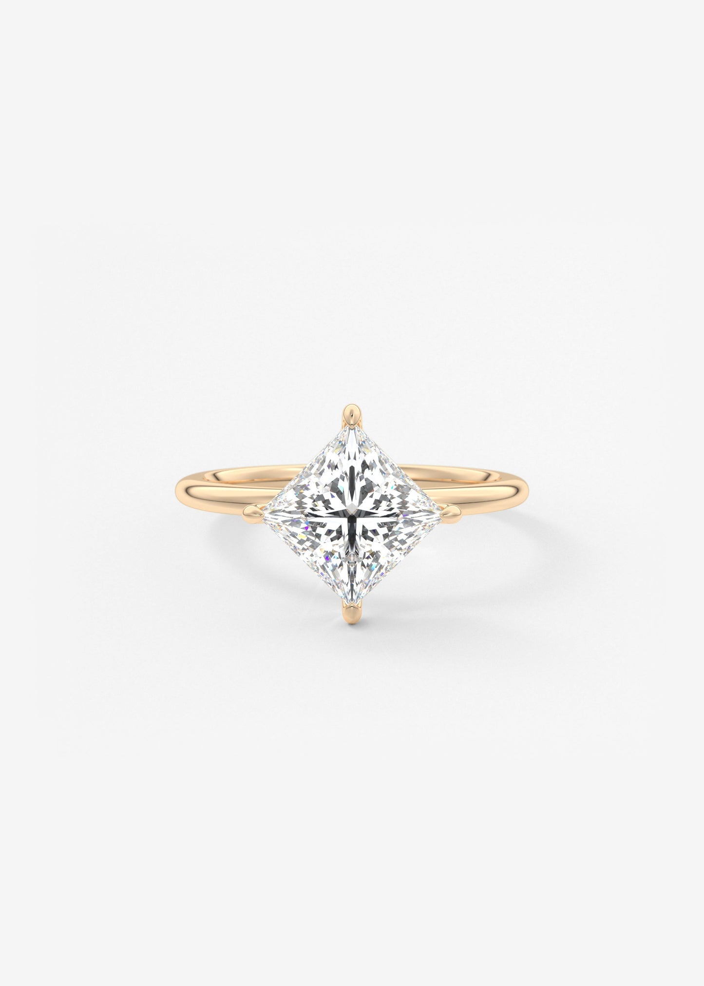 Oval Solitaire With Raised Basket Gallery Lab Grown Diamond Engagement Ring