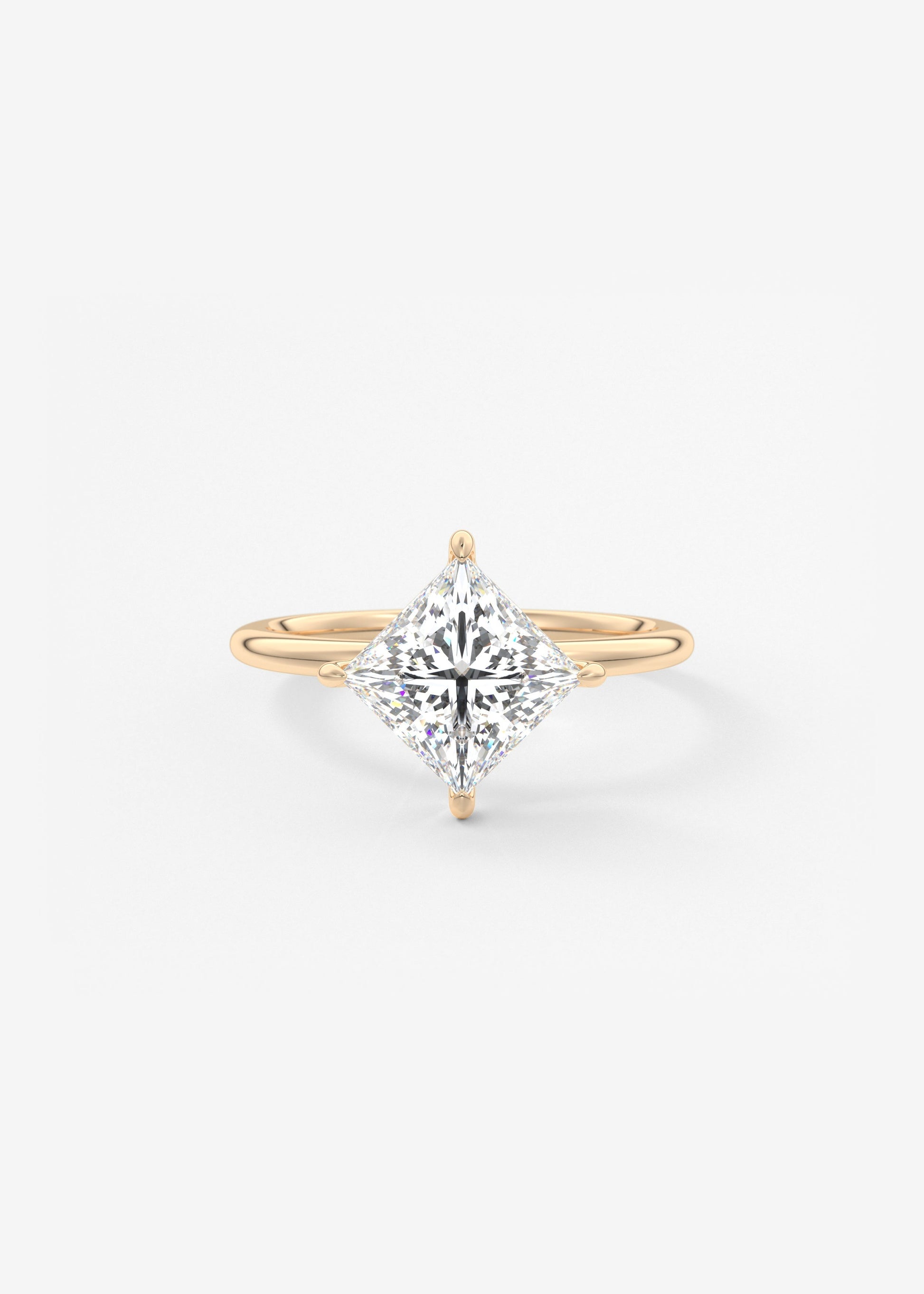Oval Solitaire With Raised Basket Gallery Lab Grown Diamond Engagement Ring