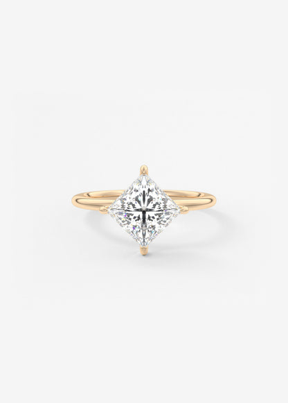 Oval Solitaire With Raised Basket Gallery Lab Grown Diamond Engagement Ring