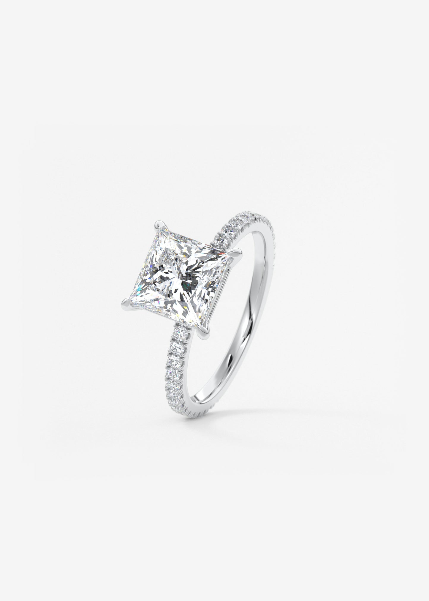 Oval Solitaire With Raised Basket Gallery Lab Grown Diamond Engagement Ring