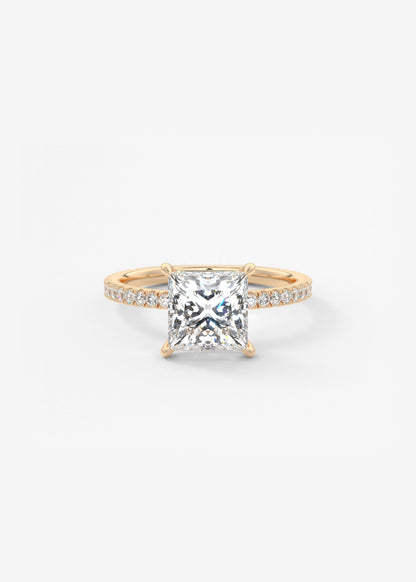 Oval Solitaire With Raised Basket Gallery Lab Grown Diamond Engagement Ring