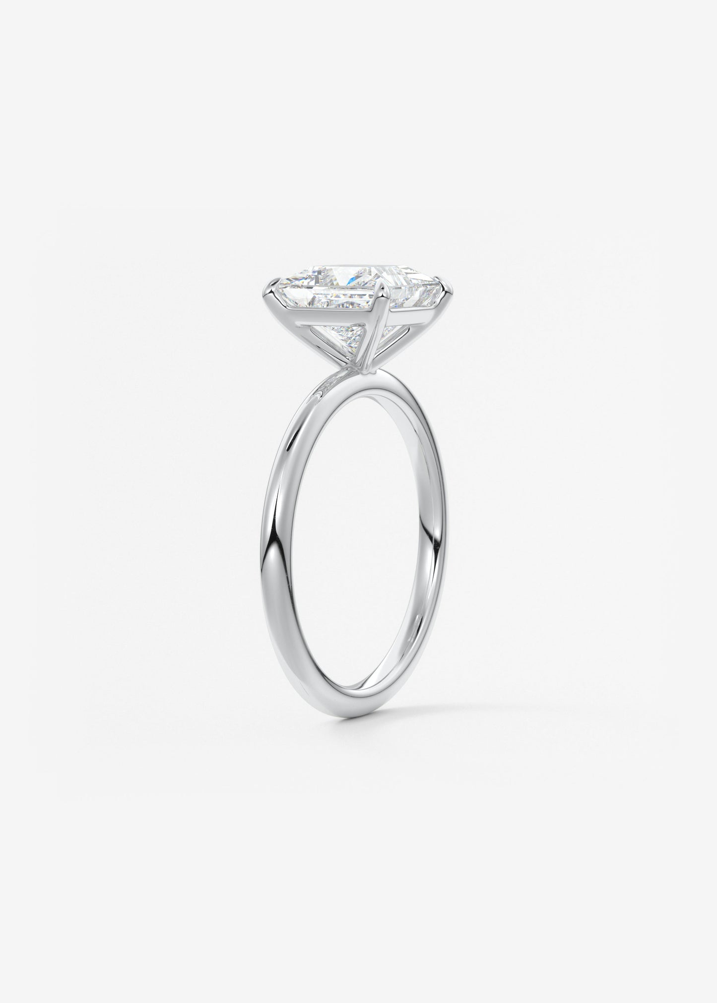 Oval Solitaire With Raised Basket Gallery Lab Grown Diamond Engagement Ring