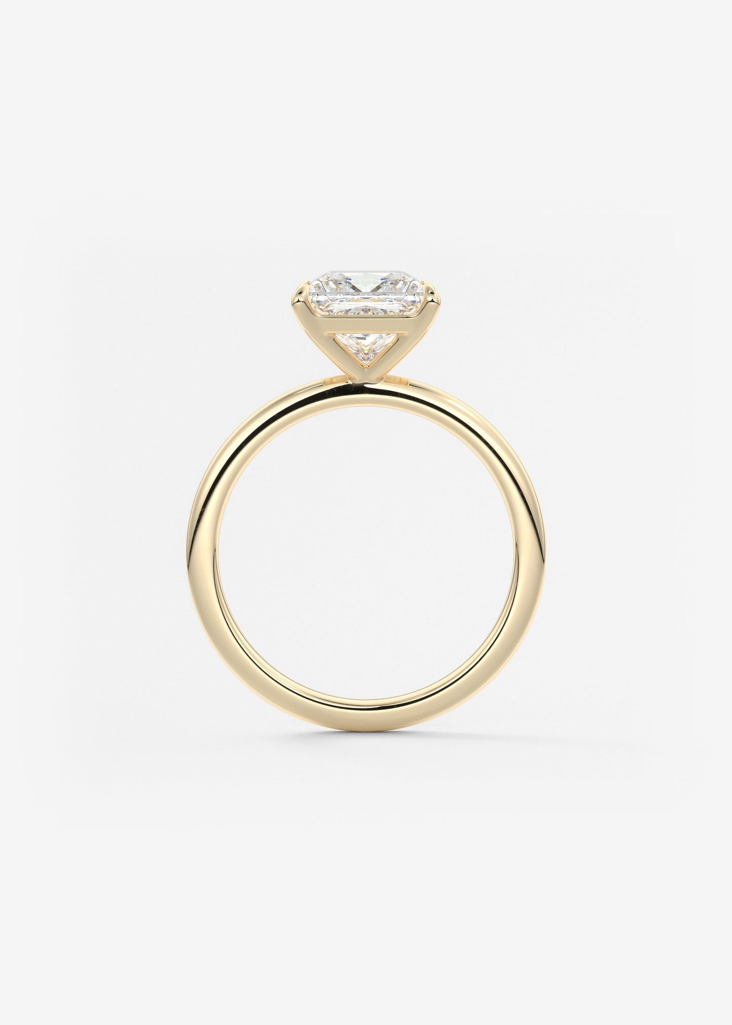 Oval Solitaire With Raised Basket Gallery Lab Grown Diamond Engagement Ring