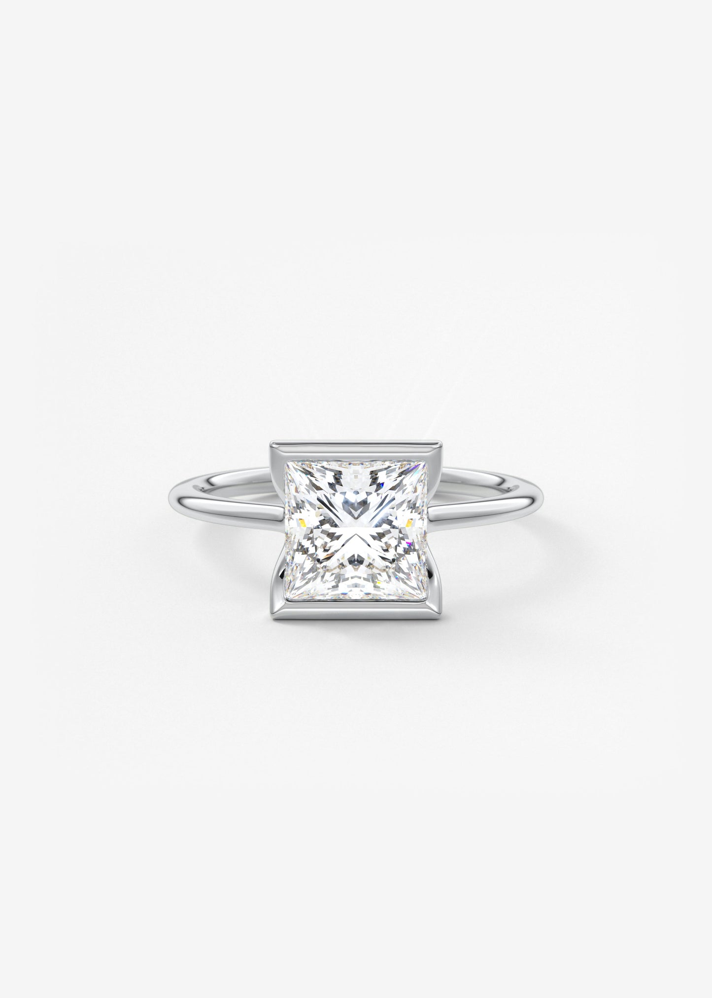 Oval Solitaire With Raised Basket Gallery Lab Grown Diamond Engagement Ring