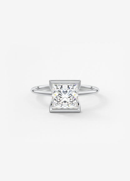 Oval Solitaire With Raised Basket Gallery Lab Grown Diamond Engagement Ring