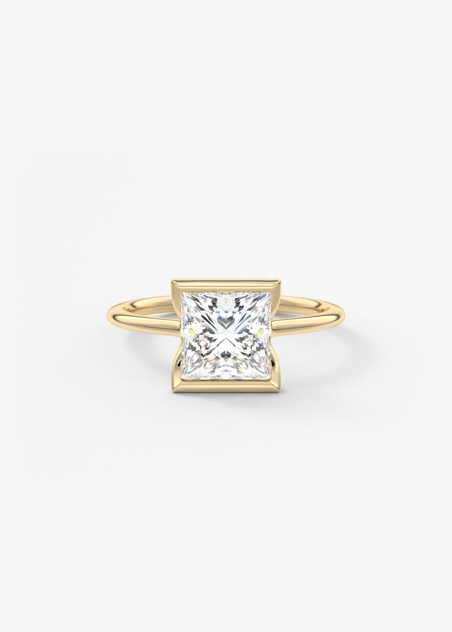 Oval Solitaire With Raised Basket Gallery Lab Grown Diamond Engagement Ring