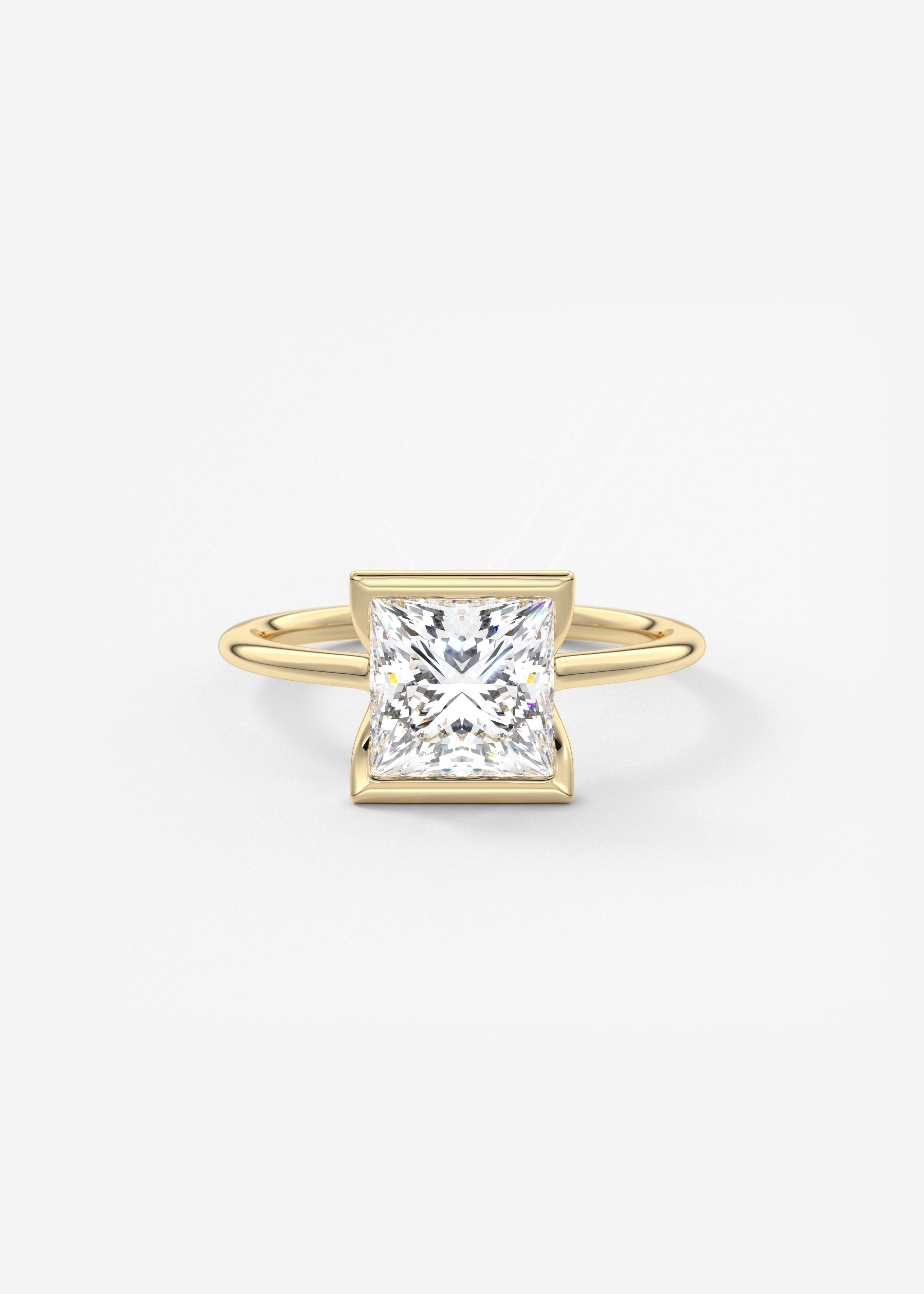 Oval Solitaire With Raised Basket Gallery Lab Grown Diamond Engagement Ring
