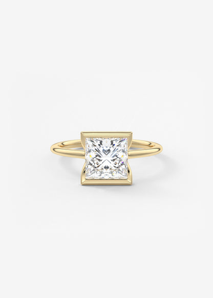 Oval Solitaire With Raised Basket Gallery Lab Grown Diamond Engagement Ring