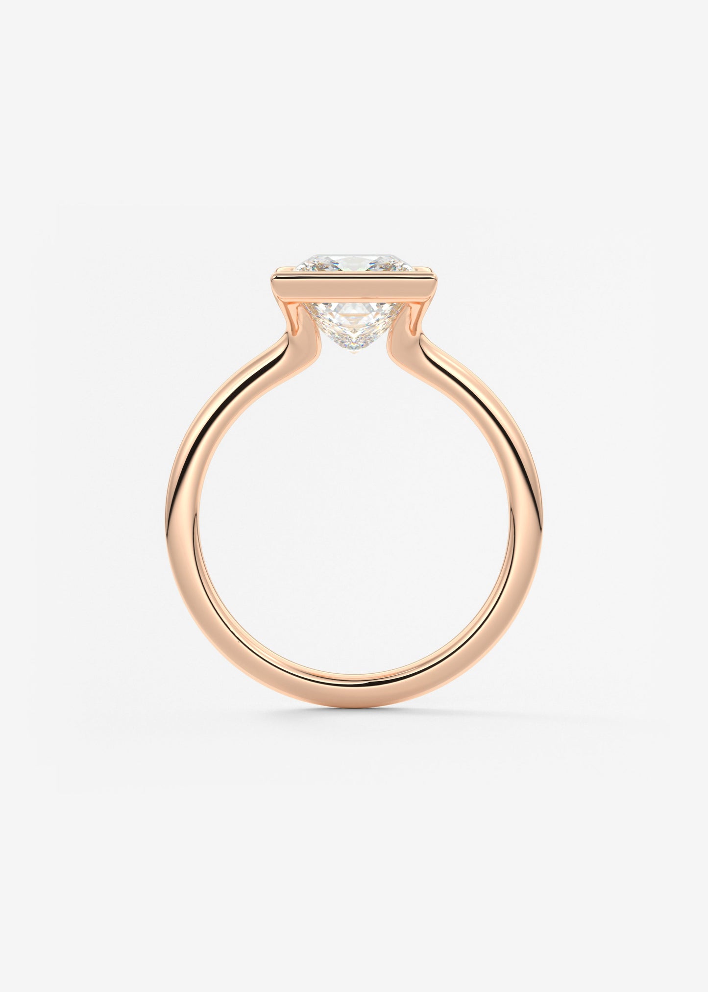Oval Solitaire With Raised Basket Gallery Lab Grown Diamond Engagement Ring