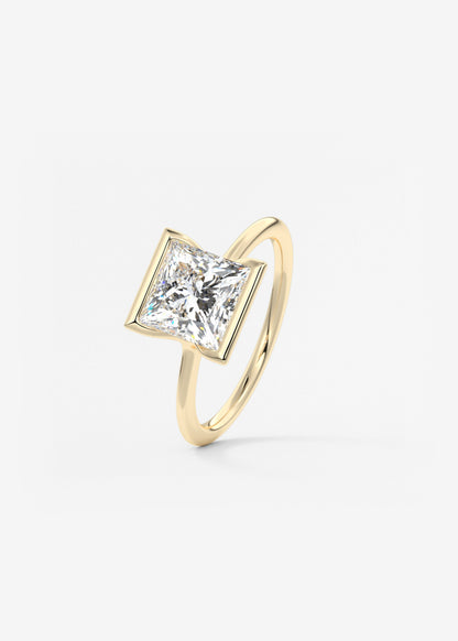 Oval Solitaire With Raised Basket Gallery Lab Grown Diamond Engagement Ring