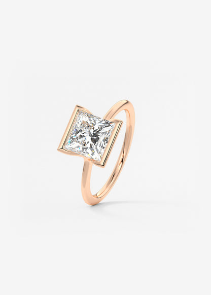 Oval Solitaire With Raised Basket Gallery Lab Grown Diamond Engagement Ring