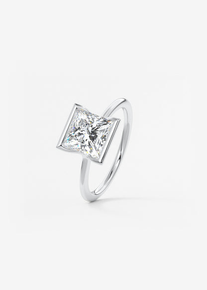 Oval Solitaire With Raised Basket Gallery Lab Grown Diamond Engagement Ring