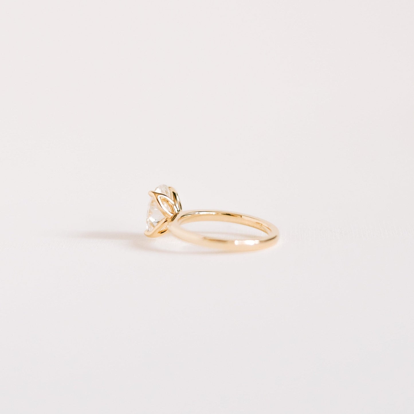 Cushion Hidden Halo Lab Grown Diamond Engagement Ring