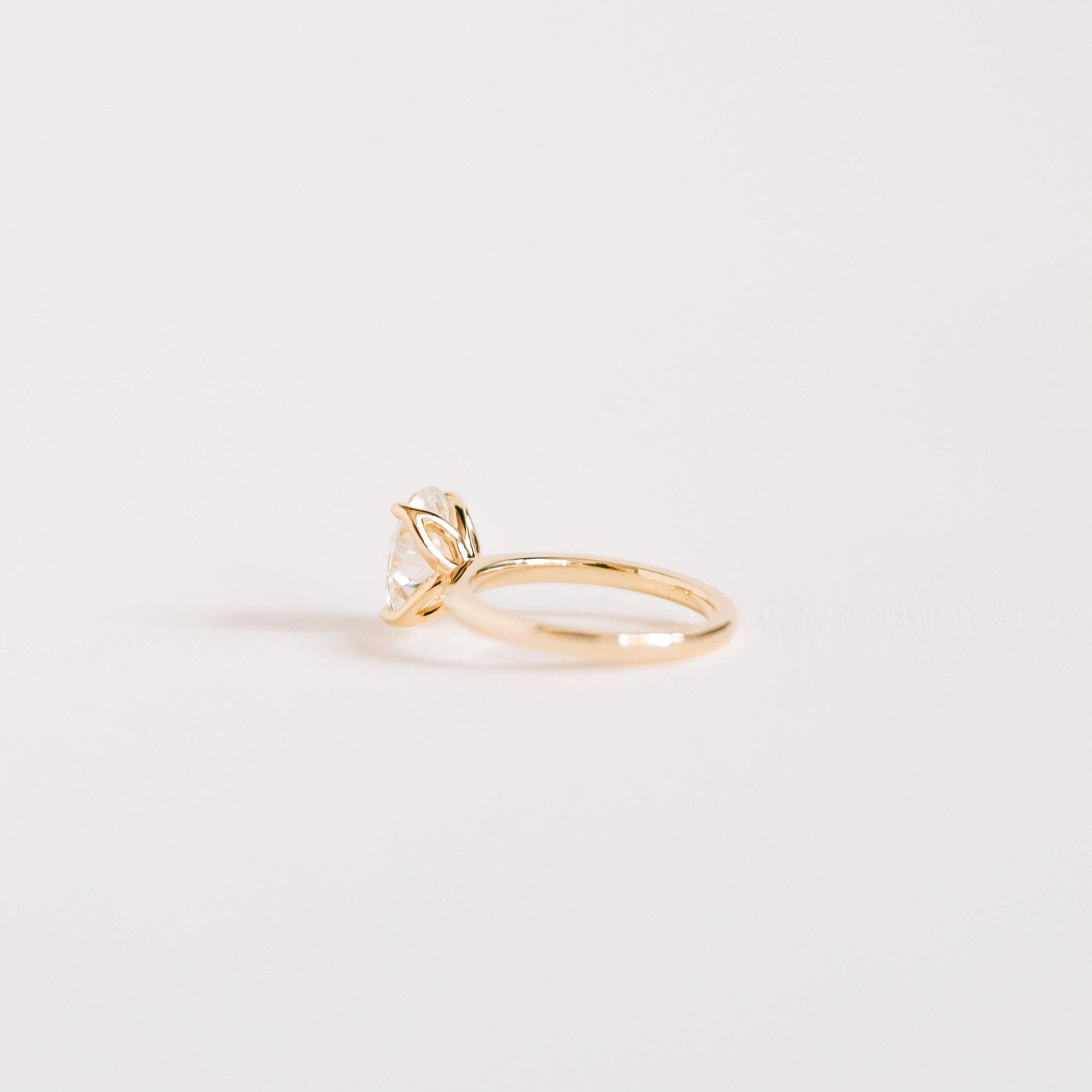 Cushion Hidden Halo Lab Grown Diamond Engagement Ring