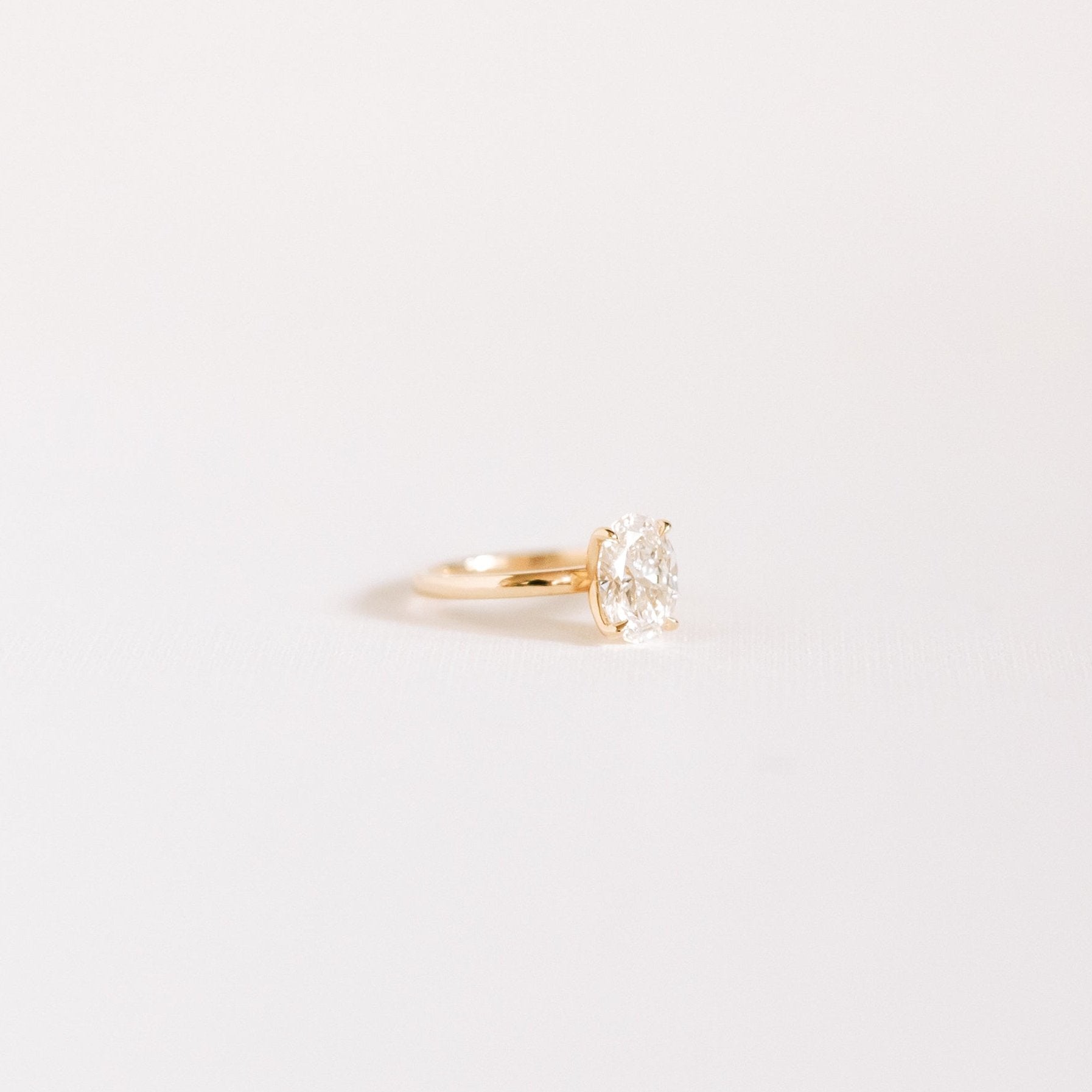 Cushion Hidden Halo Lab Grown Diamond Engagement Ring