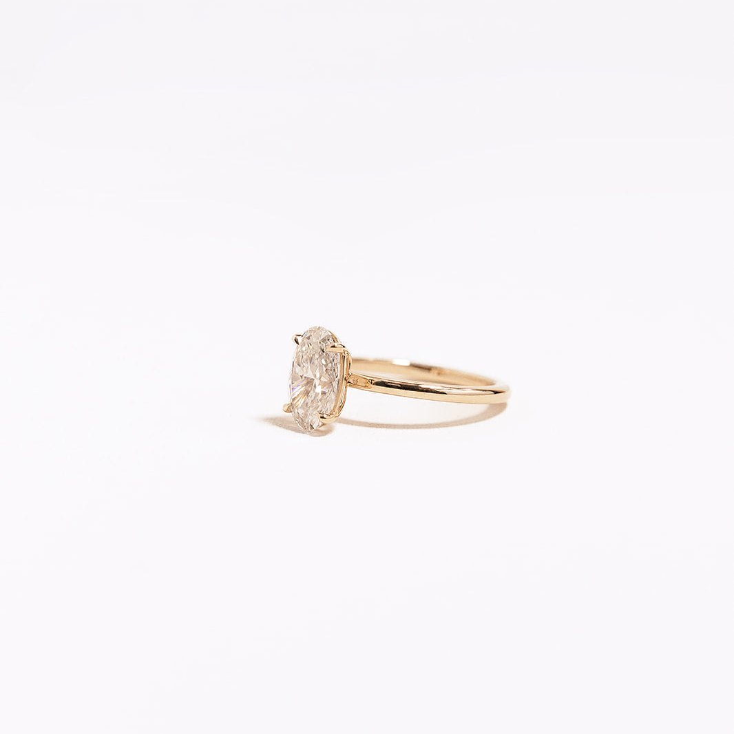 Cushion Hidden Halo Lab Grown Diamond Engagement Ring
