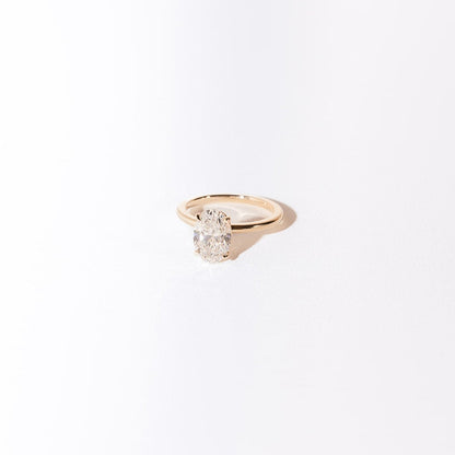 Cushion Hidden Halo Lab Grown Diamond Engagement Ring