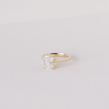 Cushion Hidden Halo Lab Grown Diamond Engagement Ring