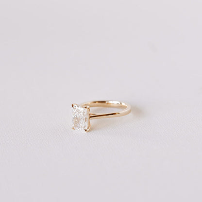 Cushion Hidden Halo Lab Grown Diamond Engagement Ring