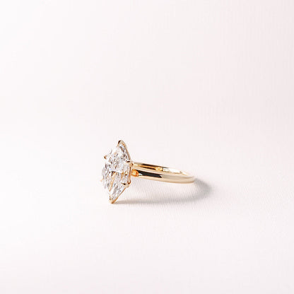 Cushion Hidden Halo Lab Grown Diamond Engagement Ring
