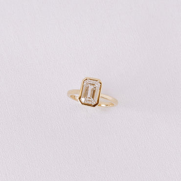 Cushion Hidden Halo Lab Grown Diamond Engagement Ring