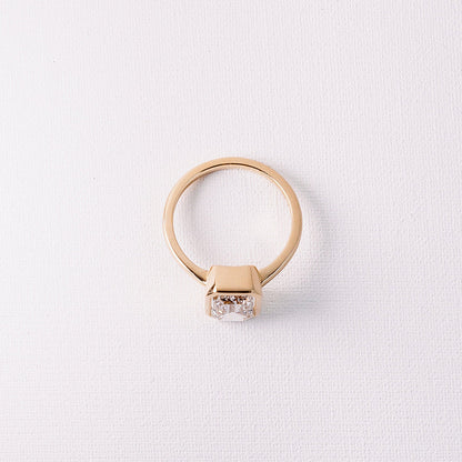 Cushion Hidden Halo Lab Grown Diamond Engagement Ring