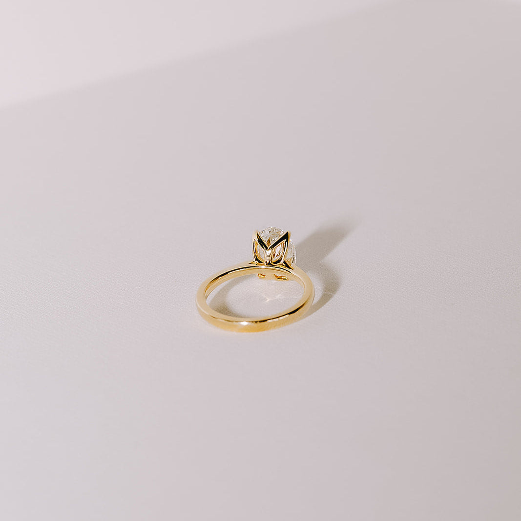 Cushion Hidden Halo Lab Grown Diamond Engagement Ring