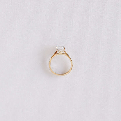 Cushion Hidden Halo Lab Grown Diamond Engagement Ring