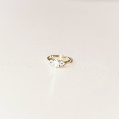 Cushion Hidden Halo Lab Grown Diamond Engagement Ring