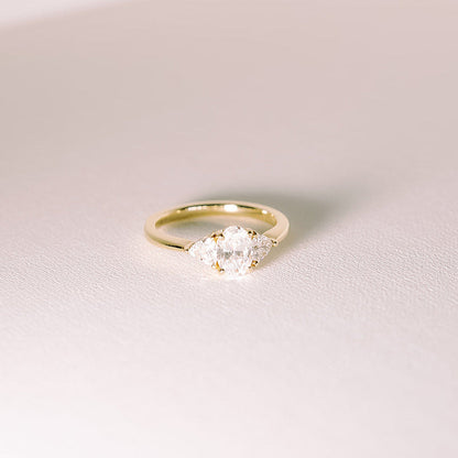 Cushion Hidden Halo Lab Grown Diamond Engagement Ring